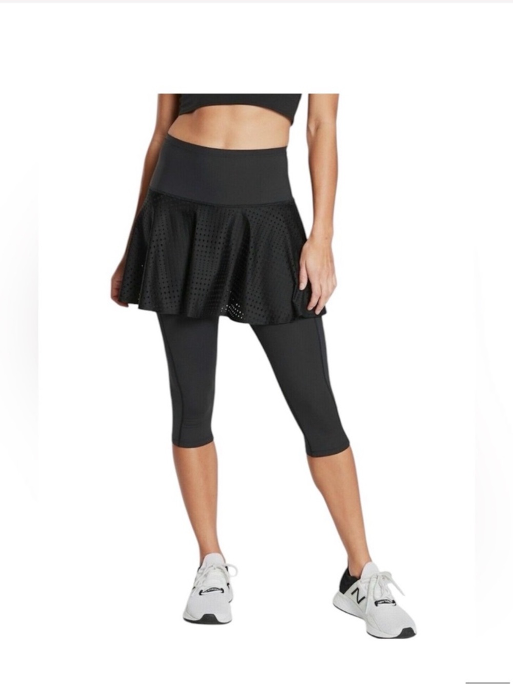 Athleta Black Skirted Leggings